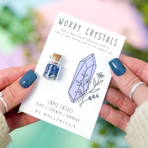 Lapislazuli Sorgenkristalle | Token Geschenk | Andenken | Sorgen Steine | Natürlicher Kristall | Durchdachtes Geschenk | Letterbox Geschenk