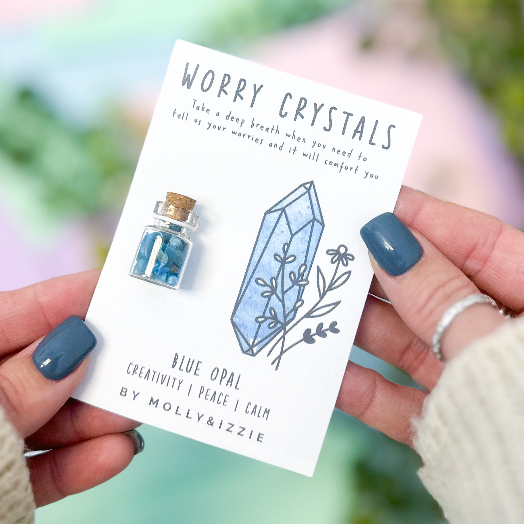 Blue Opal Worry Crystals | Token Gift | Keepsake | Worry Stones | Natural Crystal | Thoughtful Gift | Letterbox Gift