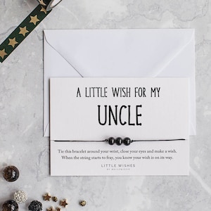 Bracelet de voeux, cadeau pour oncle