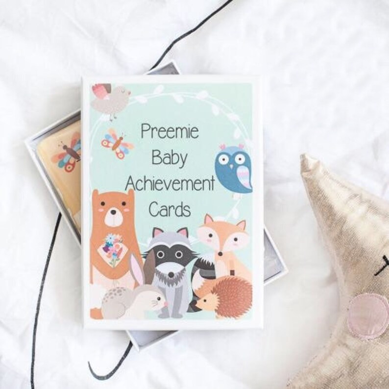 Wipeable Preemie Baby Gift UK Premature Baby Achievement Cards