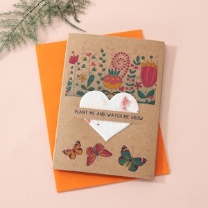 Carte de graines à planter dans le jardin des papillons