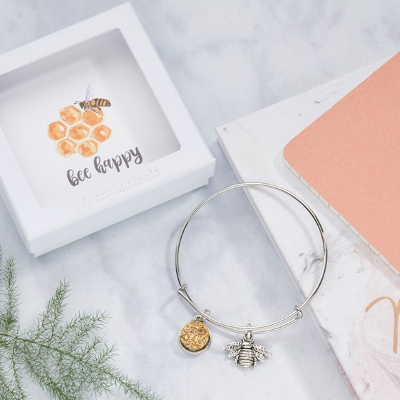 Personalised on sale bee bracelet