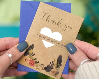 Boho Thank You Plantable Seed Card