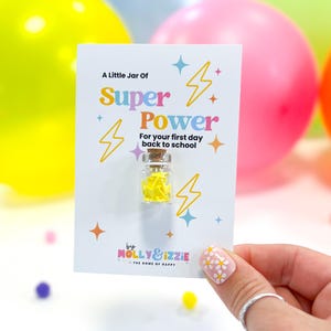 Superpoder en un frasco / Regalo simbólico / Recuerdo / Sentimiento / Regalo de regreso a clases / Regalo considerado / Regalo para buzón / Regalos felices