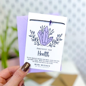 Crystal Mini Wish Bracelet - Amethyst For Health