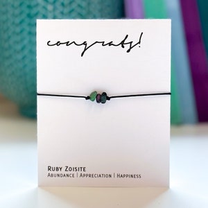 Pulsera de Cristal Ajustable - ¡Felicidades!