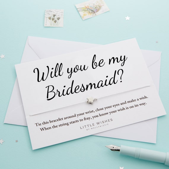 Wish Bracelet Bridesmaid Gift Will You Be My Bridesmaid