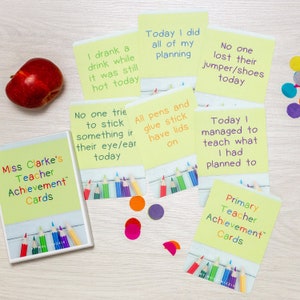 Las tarjetas originales de logros para maestros de primaria, regalo divertido para maestros