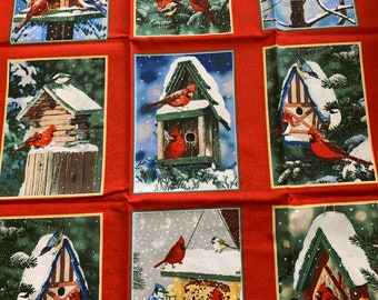 18-5x 7 blocks Rural Estate Quilter/'s Stash Crabby Patty Windham Winter Cardinals 39003 Whistler Studios Cotton Fabric 24x 44