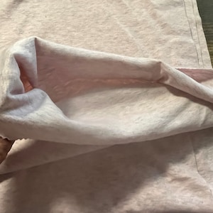 Rural Estate Quilter&#39;s Stash Winner Winner Chicken Dinner 1980&#39;s Pink Heather Cotton Jersey Knit Tube Fabric HALF Yard