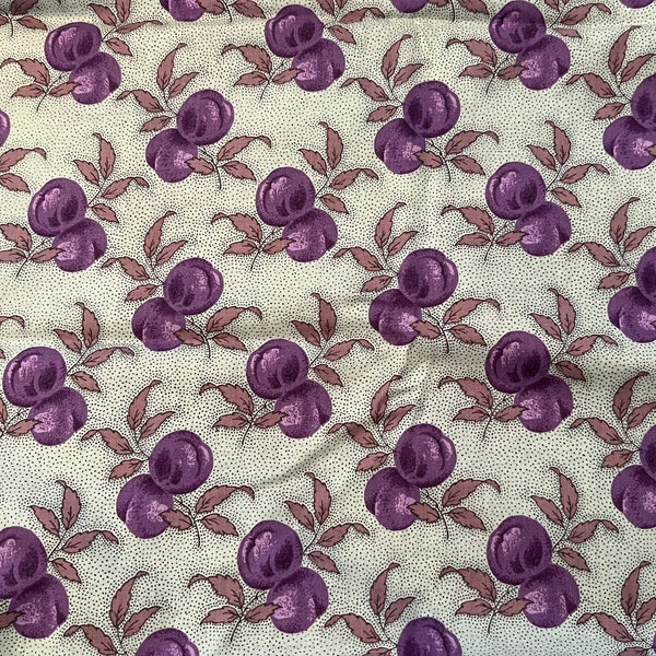 Rural Estate Quilter's Stash He-Shed She-Shed RJR Marmalade Purple Plums cotton Fabric FQ/more