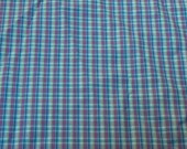 Rural Estate Quilter 39 s Stash Amish Attitude Vintage 1980 39 s Blue Purple Plaid Cotton Blend Fabric Scraps Dress Baby Dolls