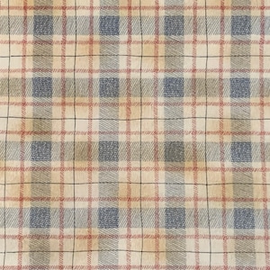 Peut inclure: Un tissu à motif écossais en beige, bleu et rouge.