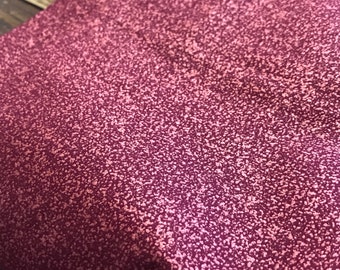 Rural Estate Quilter&#39;s Stash Stank Eye Stare Down Metallic Pink Spattered Wine Red Cotton Quilting Doll Craft Fabric FQ 18&quot;x 22&quot;