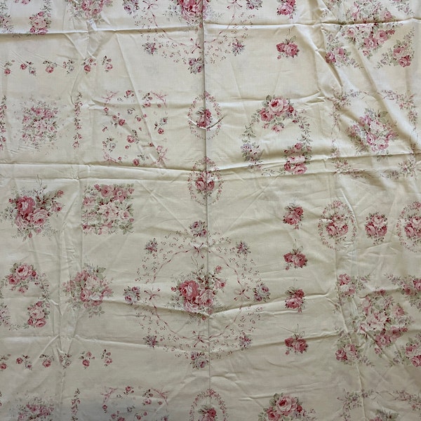 Ländliche Objekte Quilter's Stash Noble überfüllt Condo Lecien Durham Quilt Kollektion Pink Floral Soft Beige