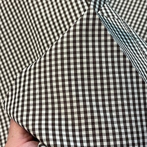 Vintage Black White Tiny Check Taffeta Fabric FQ 18"x 21"/more Rural Estate Quilter's Stash Girl's Day Out