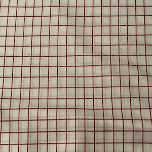 Wiejski zbiór quilterów Elegancki zagracony apartament Moda 3 Sisters Maison de Noel Tkanina bawełniana w spraną czerwoną kratkę FQ 18"x 22"/więcej