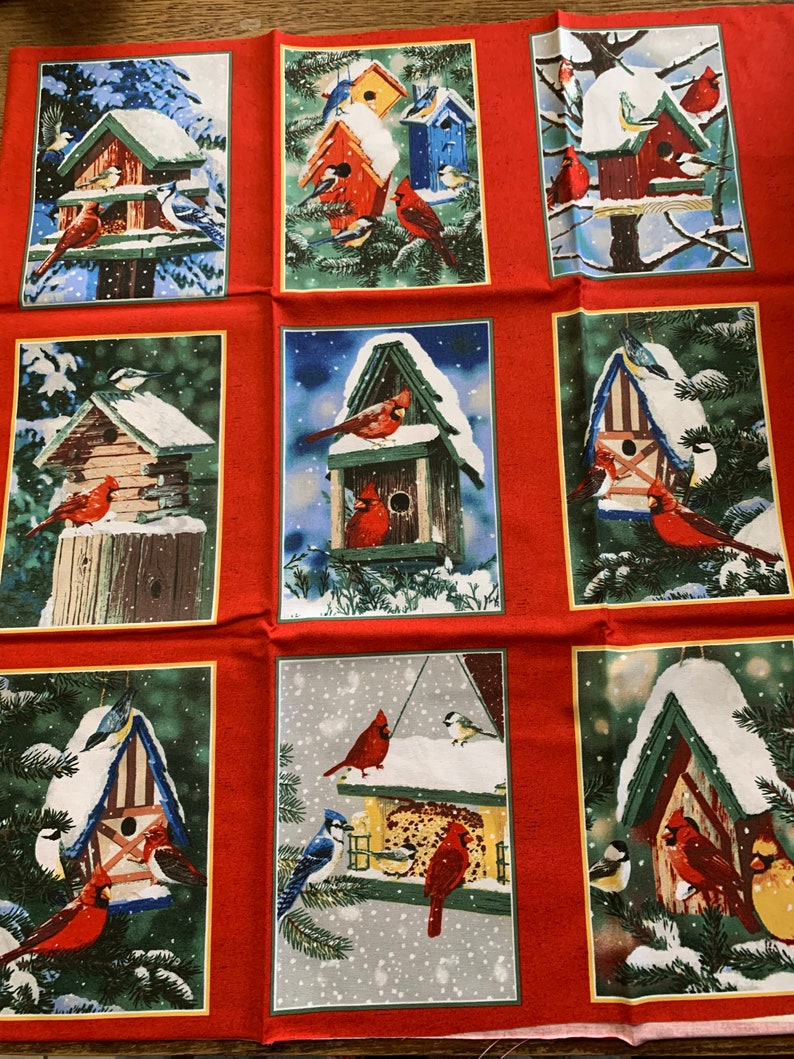 18-5x 7 blocks Rural Estate Quilter/'s Stash Crabby Patty Windham Winter Cardinals 39003 Whistler Studios Cotton Fabric 24x 44