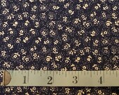 Rural Estate Quilter 39 s Stash Amish Attitude Vintage 1980 39 s WShite Floral on Indigo Blue Cotton Quilt Doll Fabric Scrap 20 quot x 35 quot