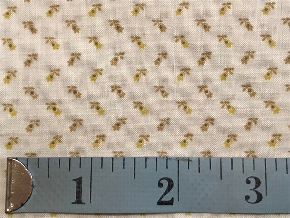 Vintage Laura Ashley Cream Floral Fabric Fat Quarter 22x18 Inches