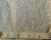 Rural Estate Quilter 39 s Stash Amish Attitude Vintage 1980 39 s Pastel Floral on Blue Cotton Quilt Doll Fabric Scraps 5 quot x 15 quot , 9 quot x 6 quot 8 quot x 9 quot