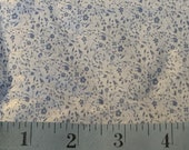 Rural Estate Quilter 39 s Stash Amish Attitude Vintage 1980 39 s Tiny Blue Floral on White Slightly Sateen Cotton Fabric Scrap 13 quot x 21 quot Doll Quilt
