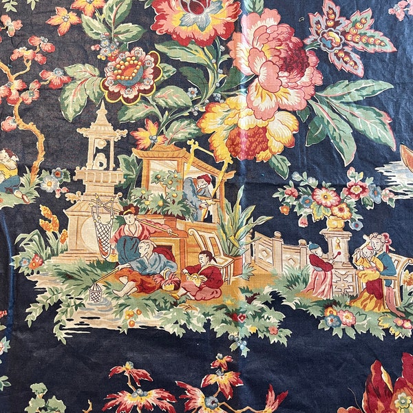 Floral Chintz Fabric - Etsy