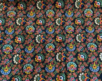 Rural Estate Quilter es Stash Honest Abe Vibrant Green Rot Blau Gold Floral auf schwarzer Baumwolle Quilt Stoff FQ/more