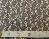 Rural Estate Quilter 39 s Stash Amish Attitude Vintage 1980 39 s Marcus Bros. Slate-Teal Paisley Floral Cotton Quilt Doll Fabric FQ 18 quot x 22 quot more