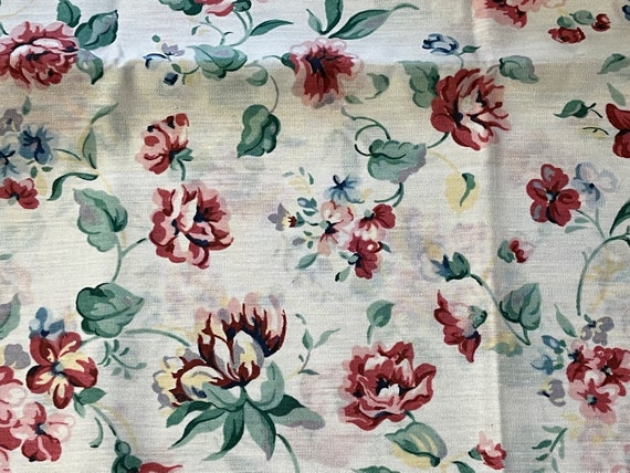 poly cotton dress fabric Rose-Red Floral Poly Cotton Dress Fabric 22
