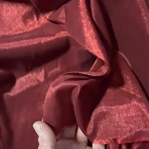 1990&#39;s Dark Red Cotton Blend Christmas Valentines&#39;s Day Shimmer Crafting Fabric FQ Rural Estate Quilter&#39;s Stash Winner Winner Chicken Dinner
