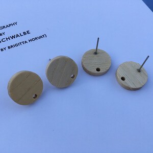 10 pieces Round Wood Earrings, Ear Wire, Earrings Post,Minimalist Geometric Wood Earrings Studs,DIY Jewelry Accessories Craft Supplies