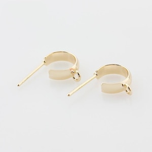 18k Real Gold Plated brass Earring, Post Earring connector Findings,brass ear stud ,Stick Bar Earring Accessories, DIY Earring attachment