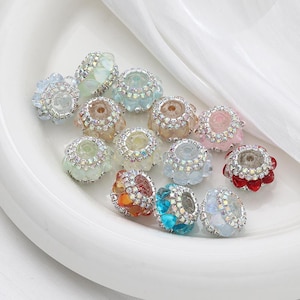 Bling Beads,Sparkle Beads, rhinestone Beads, Fancy Rhinestone Beads, diy Pen Focals,DIY Beadable Pens,Keychain Beads,Heart Gemstone Beads