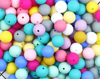 12mm/15mm Round Silicone Beads,Soft Loose Beads,Silicone Beads, Solid silicone Bead,Jewelry Craft Making, Bulk Silicone Beads