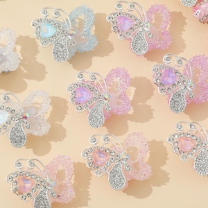 Bling Butterfly bead For Pen,Rhinestone Butterfly Flower Beads, Alloy Fancy Beads,DIY Beadable Pens,Keychain Beads, Jewelry Craft Making