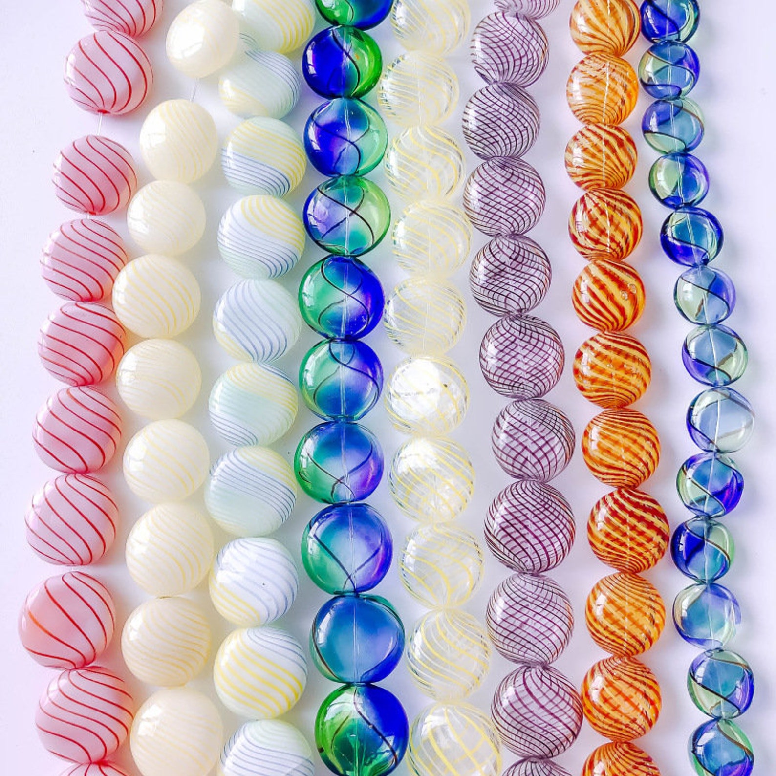 Pandahall Lampwork-Glasperlen – 40 Stück, Handgemacht, 4 Farben, Ca. 8,5 Mm, Für Schmuck DIY