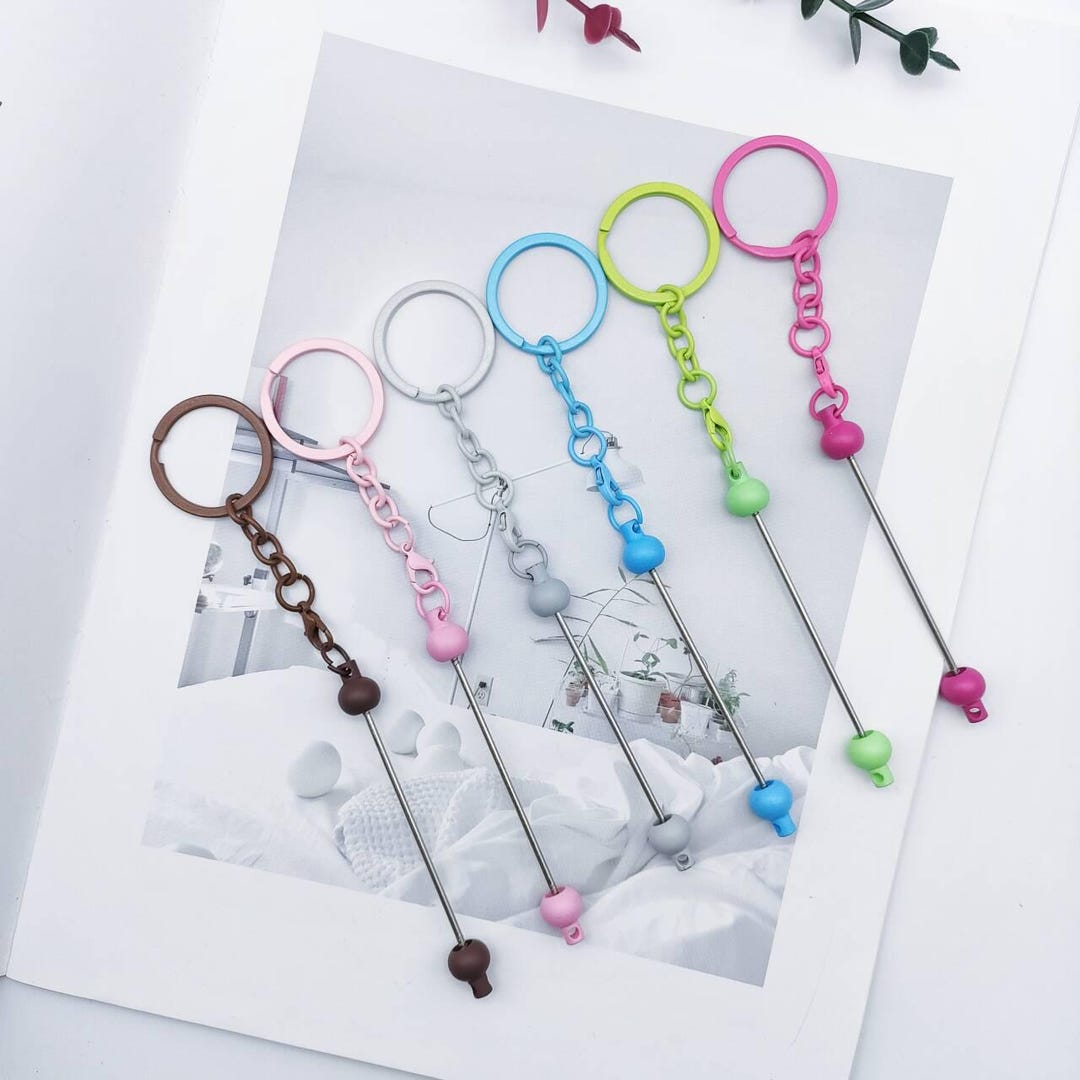 Beadable Bar Keychains, Bar Chain Keychain,beadable Metal Keychains ...