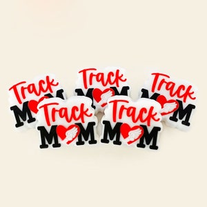 10 Stück Track Mom Silikonperlen, Track Mom Fokalperlen, Silikon Fokalperlen,Bulk Silikonperlen, DIY Schmuck Schlüsselbund Herstellung, Großverkauf
