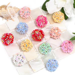 Resin Rhinestone Flower beads ,Fancy Round Beads, Flower ball Bead Mix DIY Beadable Pens,Keychain Beads, Jewelry Craft Making