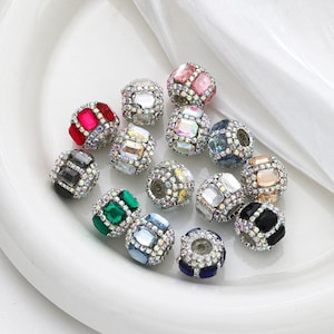 Bling Beads,Sparkle Beads,rhinestone Beads, Fancy Crystal Beads, Gem Bead,diy Pen Focals,Charm Beads,Keychain Beads, Jewelry Craft Making