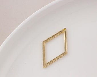 10 pcs Gold/silver plated diamond alloy Geometric Pendant charms,Jewelry Supplies