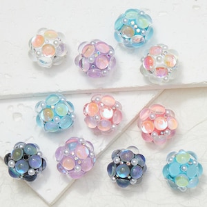 Bubble ball rhinestone Beads, Fancy Round Beads, diy Pen Focals, Acrylic Beads, DIY Beadable Pens,Keychain Beads, Jewelry Craft Making