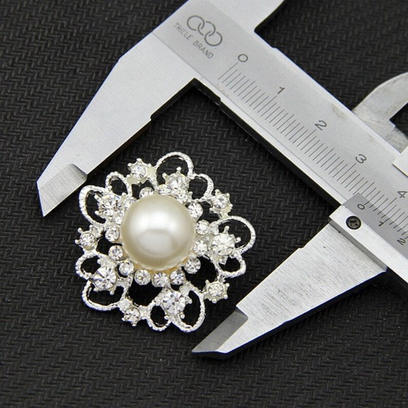 10 pcs Wholesale Brooches Rhinestone Brooch Embellishments Etsy