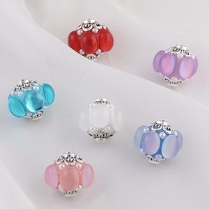 Gem Rhinestone Beads, Mix Color Sparkle Beads, Bling Rhinestone Acrylic Beads,DIY Beadable Pens,Keychain Beads,Jewelry Craft Making