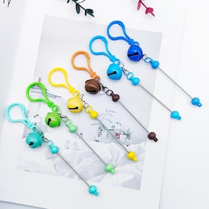Beadable Bar Keychains,Beadable Metal Keychains,Blank Beadable Keychains, Keychain Bars for DIY Beads, Beaded Keychain Making for Gifts