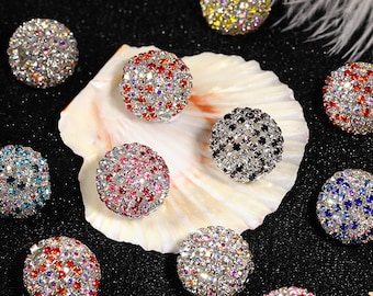 5pcs 17mm  Round Beads, Rhinestone Bling Beads,Acrylic Round Focal Beads, DIY Beadable Pens,Keychain Beads, Jewelry Craft Making