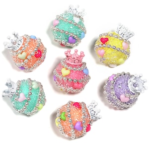 Sparkle Sugar Beads, Fancy Beads, Crow Heart Bling bead, Acrylic Beads,DIY Beadable Pens,Keychain Beads, Jewelry Craft Making