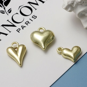 10 pcs gold plated Alloy Charm, Heart love charm Pendant,Alloy earrings charms,DIY Finding Making Supplies, Diy Jewelery Accessories