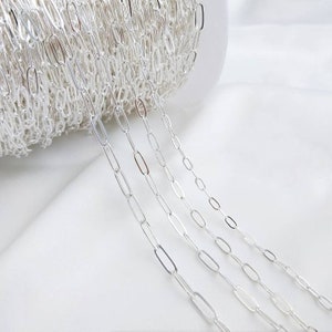 1 Meter Silver Plating paperclip  Chain, Necklace Chain, paperclip chain , Diy Bracelet Chain, Jewelry Making Supplies